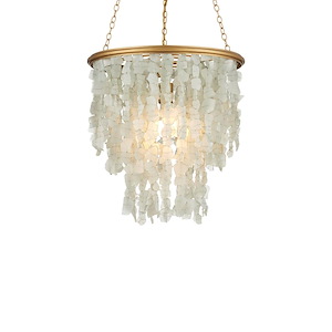 Verre de Mer - 12W 1 LED Small Chandelier-21.5 Inch Tall and 19 Inch Wide