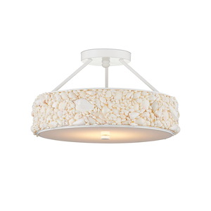 Turbinella - 17W 1 LED Semi-Flush Mount-10.5 Inch Tall and 18.5 Inch Wide - 1374449