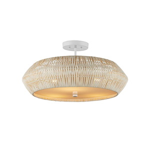 Antibes - 3 Light Semi-Flush Mount-12.5 Inch Tall and 24.5 Inch Wide - 1394463