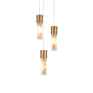 Cannula - 3 Light Round Multi Drop Pendant-21.5 Inch Tall and 7.5 Inch Wide - 1394494