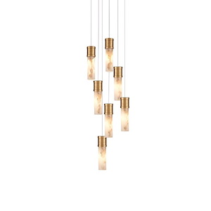 Cannula - 7 Light Round Multi Drop Pendant-21.5 Inch Tall and 13 Inch Wide - 1394495