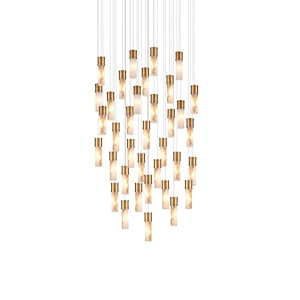 Cannula - 36 Light Round Multi Drop Pendant-21.5 Inch Tall and 33 Inch Wide - 1394499