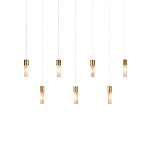 Cannula - 7 Light Linear Multi Drop Pendant-21.5 Inch Tall and 57 Inch Wide - 1394500