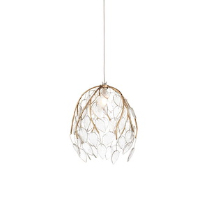 Banyan - 1 Light Round Multi Drop Pendant-12 Inch Tall and 5.5 Inch Wide - 1394501
