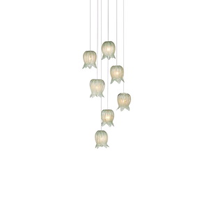 Polpo - 7 Light Round Multi Drop Pendant-13 Inch Tall and 13 Inch Wide - 1394511