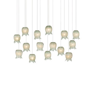 Polpo - 15 Light Linear Multi Drop Pendant-13 Inch Tall and 48 Inch Wide - 1394513