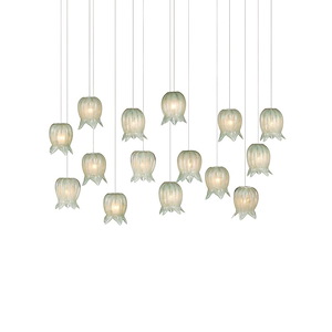 Polpo - 15 Light Linear Multi Drop Pendant-13 Inch Tall and 48 Inch Wide - 1394513