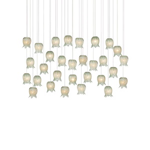 Polpo - 30 Light Linear Multi Drop Pendant-13 Inch Tall and 54 Inch Wide - 1394514