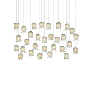 Polpo - 30 Light Linear Multi Drop Pendant-13 Inch Tall and 54 Inch Wide - 1394514