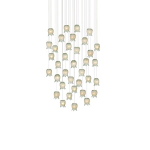 Polpo - 36 Light Round Multi Drop Pendant-13 Inch Tall and 33 Inch Wide - 1394515