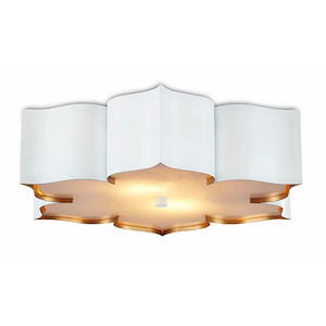 Grand Lotus - 2 Light Flush Mount In 4.5 Inches Tall and 19 Inches Wide