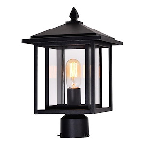 Crawford - 1 Light Outdoor Post Lantern Head-15.3 Inches Tall and 9 Inches Wide