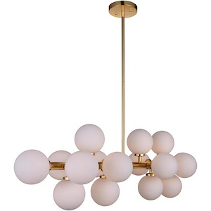 16 Light Chandelier with Satin Gold Finish - 901007