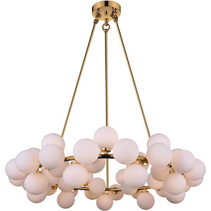45 Light Chandelier with Satin Gold Finish
