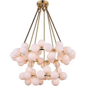 70 Light Chandelier with Satin Gold Finish