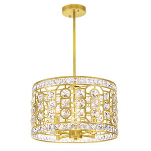 4 Light Chandelier with Champagne Finish - 901012