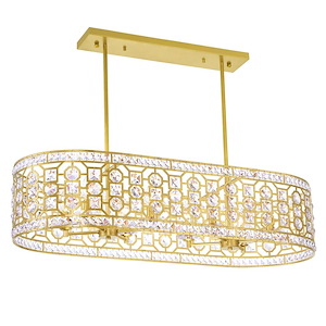 8 Light Chandelier with Champagne Finish - 901015