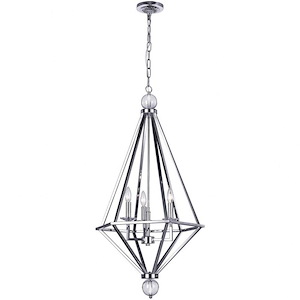 3 Light Chandelier with Chrome Finish - 901019