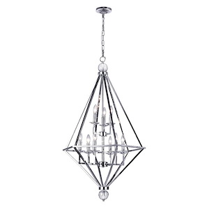 9 Light Chandelier with Chrome Finish