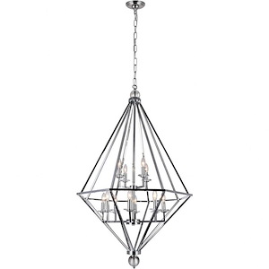 12 Light Chandelier with Chrome Finish - 901021