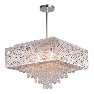 9 Light Chandelier with Chrome Finish - 901028