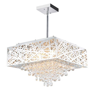 9 Light Chandelier with Chrome Finish - 901028