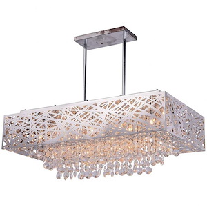 12 Light Chandelier with Chrome Finish - 901030