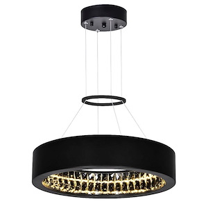 LED Chandelier with Matte Black Finish