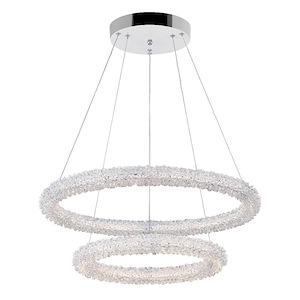 LED Chandelier with Chrome Finish