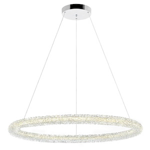 LED Chandelier with Chrome Finish