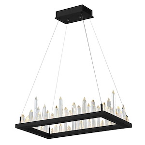 LED Chandelier with Black Finish