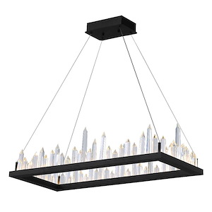 LED Chandelier with Black Finish