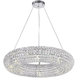 8 Light Chandelier with Chrome Finish - 901084