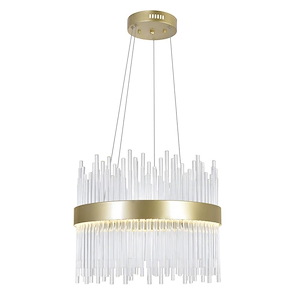 Genevieve - 35W LED Chandelier-13 Inches Tall and 16 Inches Wide