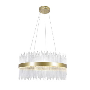 Genevieve - 50W LED Chandelier-13 Inches Tall and 24 Inches Wide