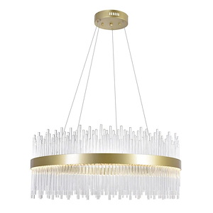 Genevieve - 70W LED Chandelier-13 Inches Tall and 32 Inches Wide