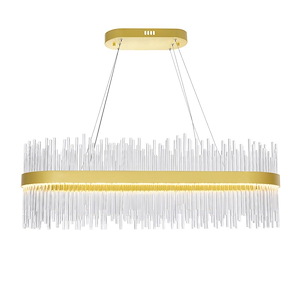 Genevieve - 65W LED Chandelier-13 Inches Tall and 14 Inches Wide