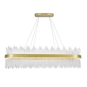 Genevieve - 85W LED Chandelier-13 Inches Tall and 14 Inches Wide