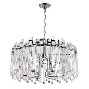 6 Light Chandelier with Chrome Finish