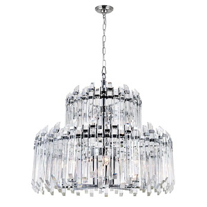 12 Light Chandelier with Chrome Finish - 901107