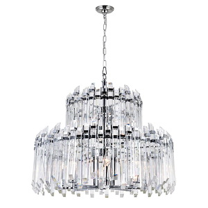 12 Light Chandelier with Chrome Finish