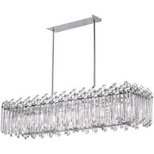 10 Light Chandelier with Chrome Finish - 901110