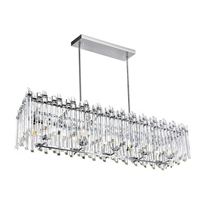 10 Light Chandelier with Chrome Finish