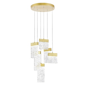 Carolina - 50W LED Down Chandelier-22 Inches Tall and 16 Inches Wide - 1276964