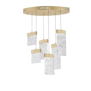 Carolina - 50W LED Down Chandelier-22 Inches Tall and 10 Inches Wide - 1276966
