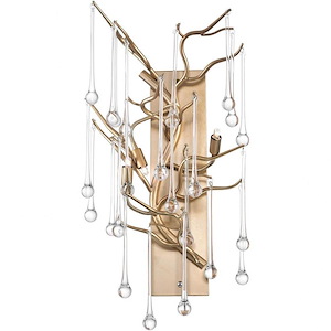 3 Light Wall Sconce with Gold Leaf Finish - 901183