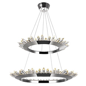 Arctic Queen - 42W LED Up Chandelier-17 Inches Tall and 32 Inches Wide