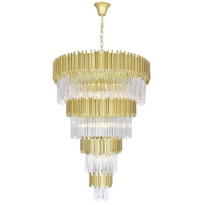 Deco - 34 Light Down Chandelier-59 Inches Tall and 40 Inches Wide