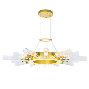 Collar - 70W 14 LED Chandelier-2 Inches Tall and 28 Inches Wide