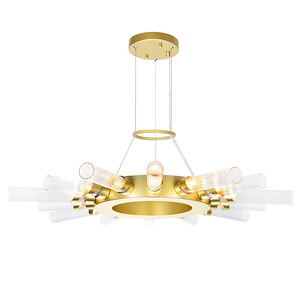 Collar - 70W 14 LED Chandelier-2 Inches Tall and 28 Inches Wide